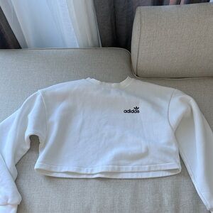 Adidas Women's White Crew Neck Sweater